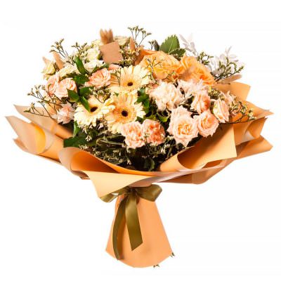 Дизайнерский букет «Персиковый вальс»