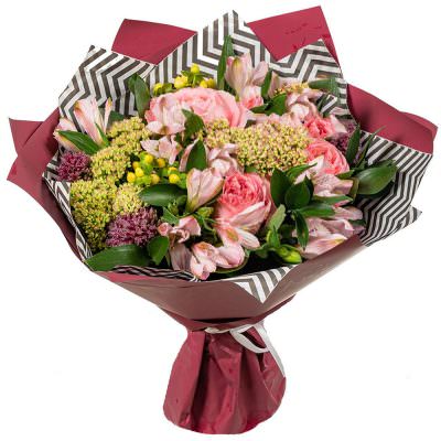 Премиальный букет «Розовая фантазия»