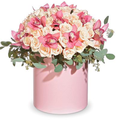 Цветы в коробке «Фантазия»