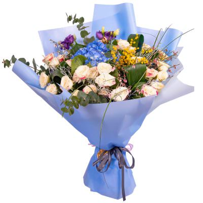 Букет из свежих цветов «Цветочный шторм»