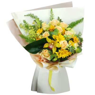 Букет ароматных цветов «Золотая мелодия»
