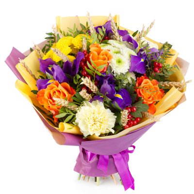 Классический букет из цветов «Огненный закат»