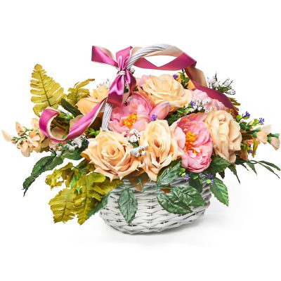 Композиция живых цветов «Золотистые мечты»