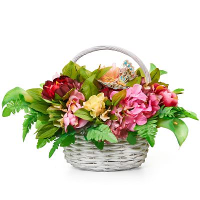 Красивые цветы в корзине «Летнее великолепие»
